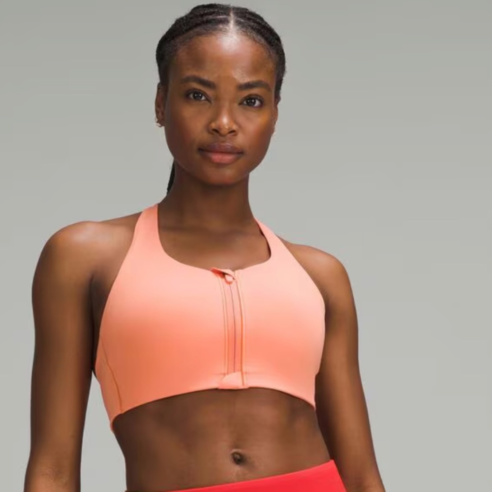Lululemon Energy Zip-Front Bra *High-Support Coral Kiss | Size 36C
